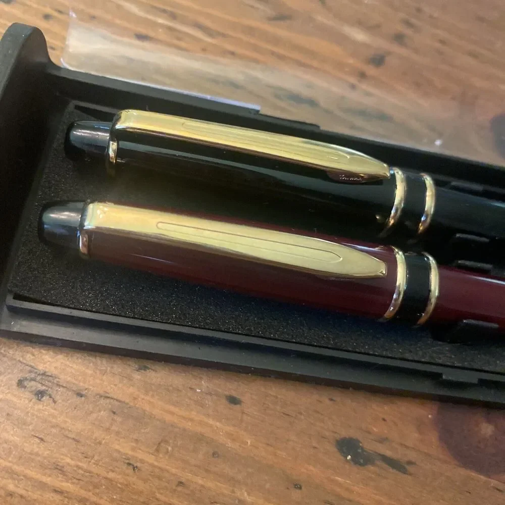 Rare: St Michel Ballpoint Pen Set w/ Case & Box‎ - Executive Office Desk Library